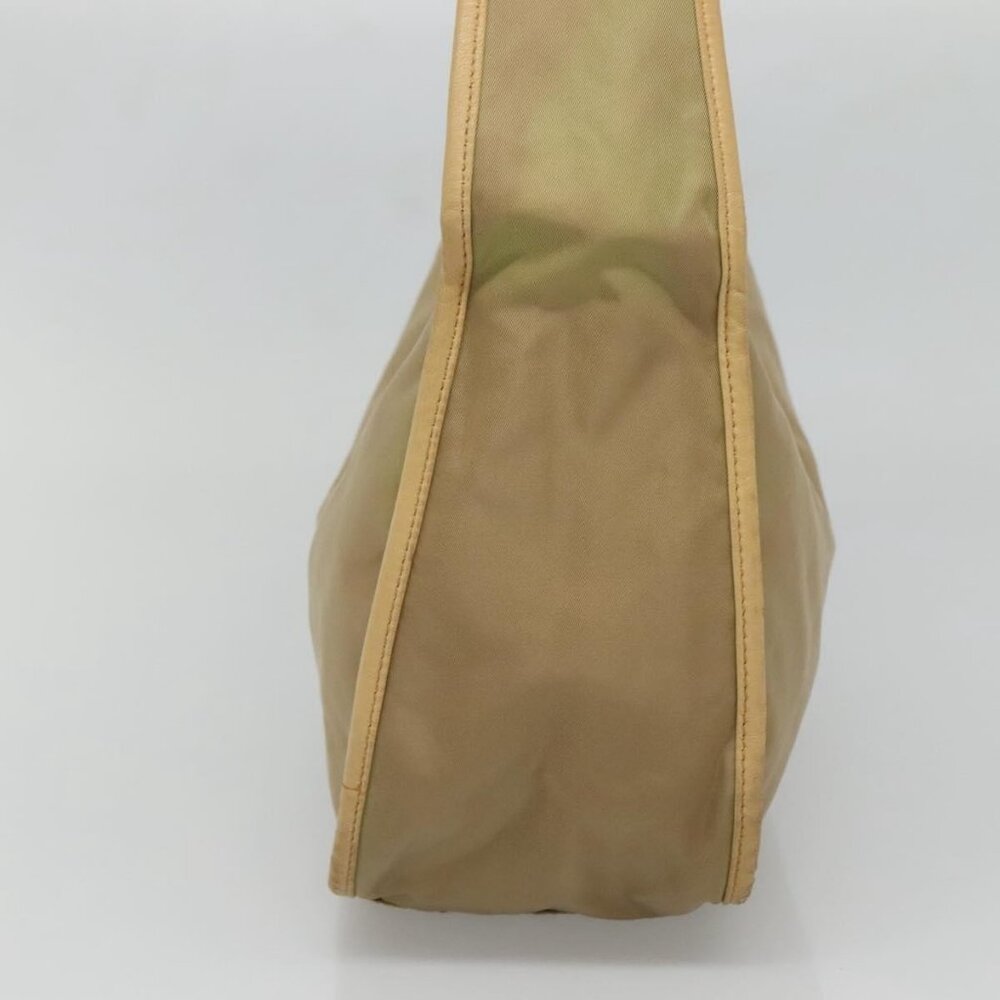 Authentic PRADA Shoulder Bag Nylon Leather Brown Silver - Picture 11 of 16